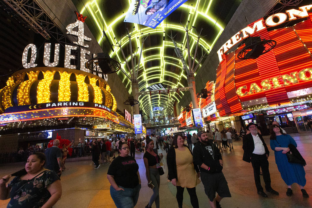 The Viva Vision canopy, the world's largest video screen, after undergoing at $32 million renov ...