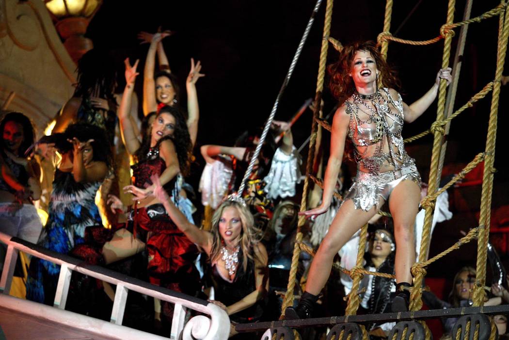 Sirens taunt pirates during "Sirens of TI." (Las Vegas Review-Journal file photo)