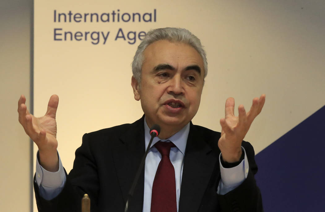 Executive Director of the International Energy Agency Fatih Birol speaks Wednesday, Nov. 13, 20 ...