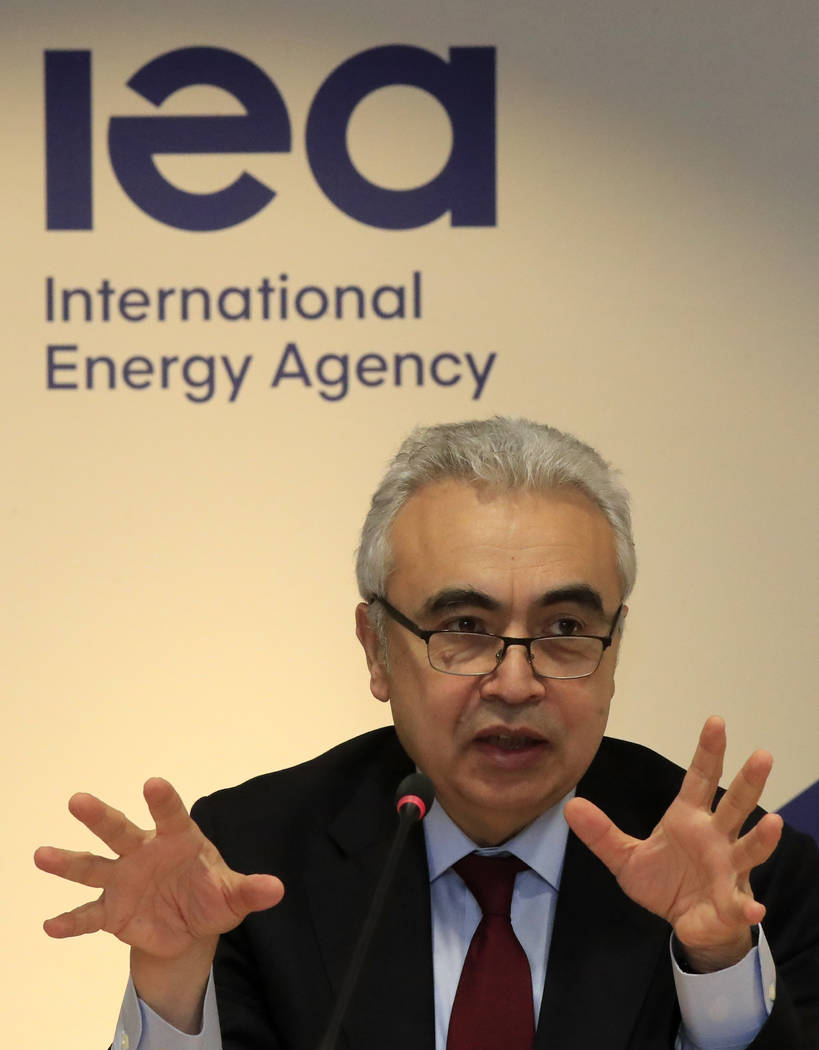 Executive Director of the International Energy Agency Fatih Birol speaks Wednesday, Nov. 13, 20 ...