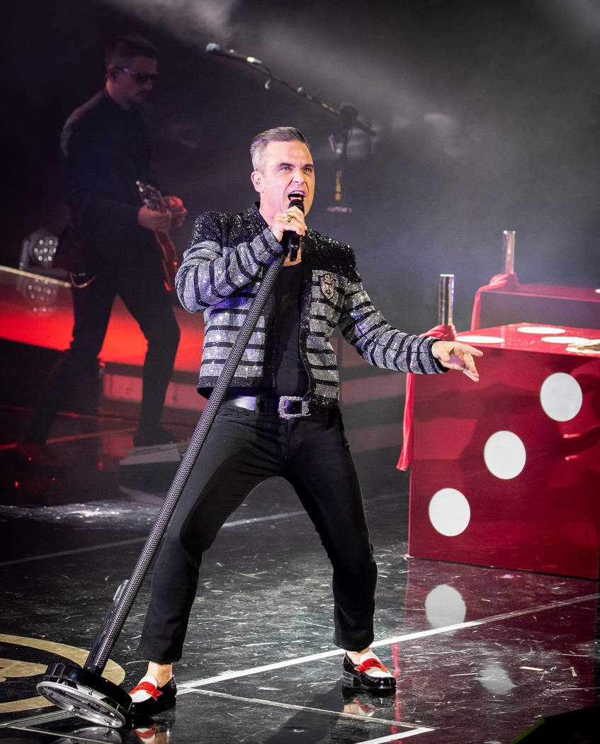 Robbie Williams debuts his residency, "Live In Las Vegas," at Encore Theater at Wynn Las Vegas ...