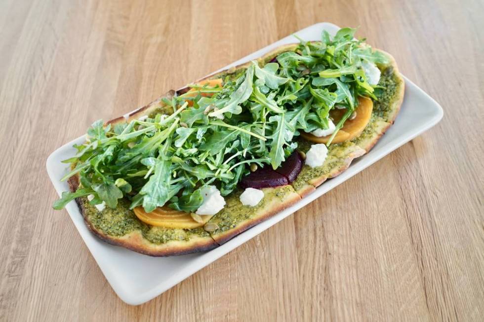 Roasted beet and goat cheese flatbread at True Food Kitchen. (True Food Kitchen)