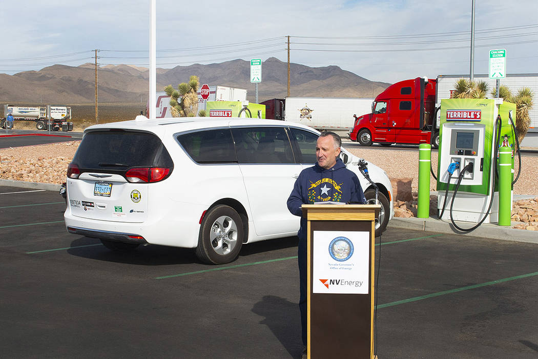 Electric vehicle charging station goes live in Jean Las Vegas Review