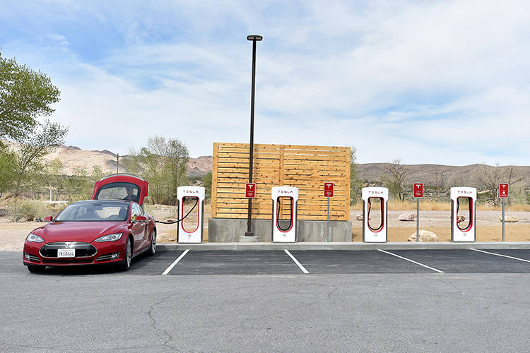 Electric vehicle charging station goes live in Jean Las Vegas Review