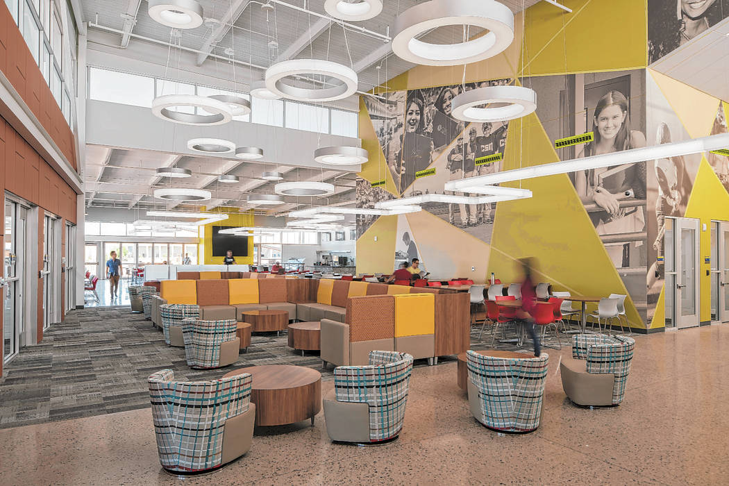 The interior of the student union building at the College of Southern Nevada's Henderson campus ...