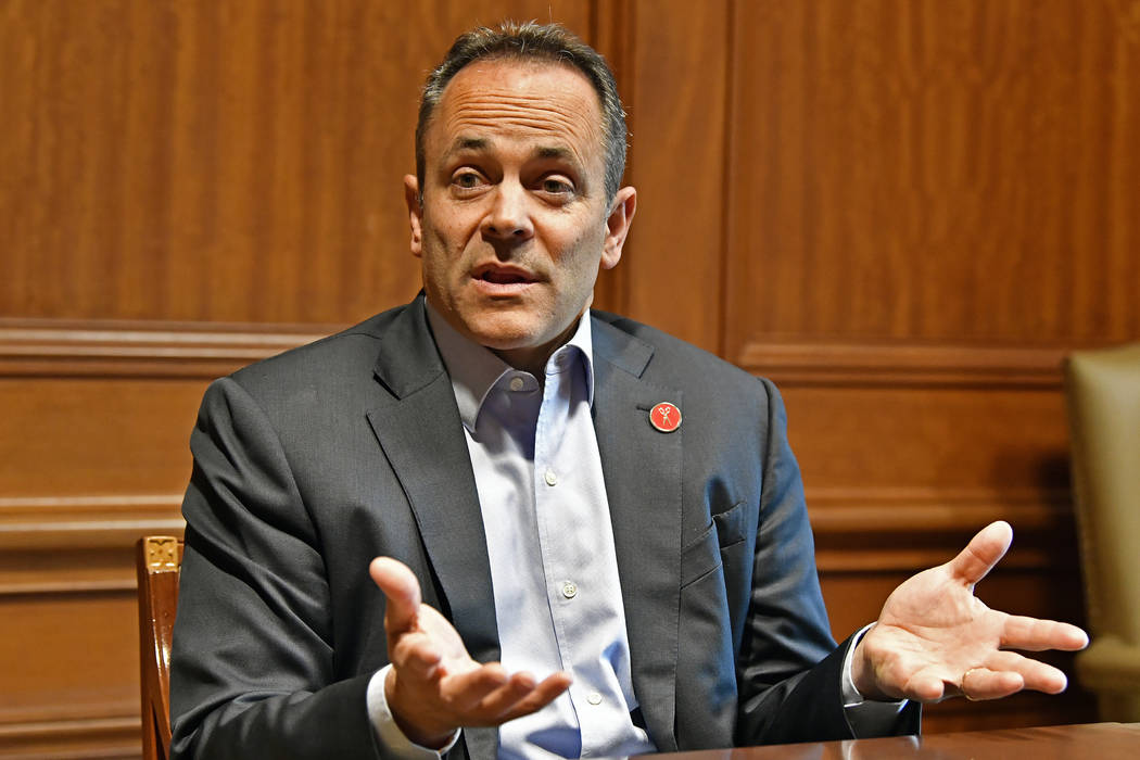 Kentucky Governor Matt Bevin discusses the upcoming recanvass of the Governor's race in Frankfo ...