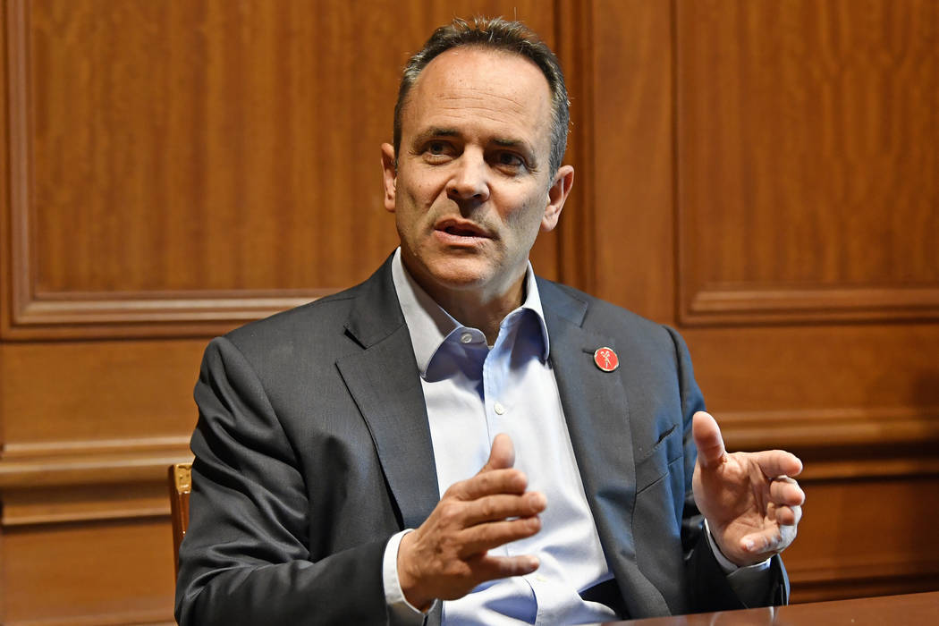 Kentucky Governor Matt Bevin discusses the upcoming recanvass of the Governor's race in Frankfo ...