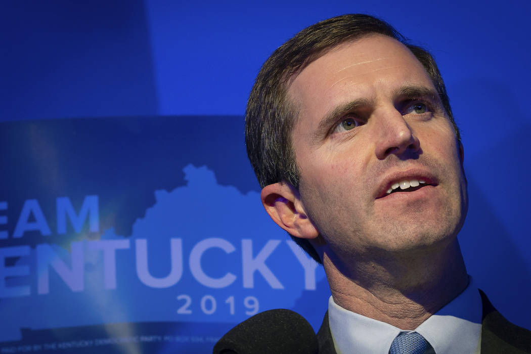 FILE - In this Nov. 5, 2019, file photo, Democratic gubernatorial candidate and Kentucky Attorn ...