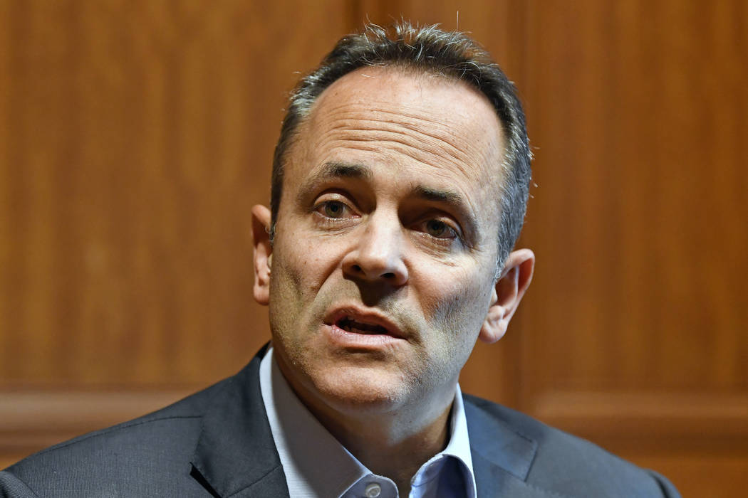 Kentucky Governor Matt Bevin discusses the upcoming recanvass of the Governor's race in Frankfo ...