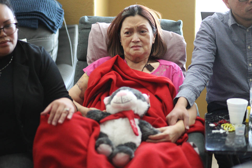 Nimfa Escobia, 67, talks about a car crash that injured her and killed her husband, Marcial Esc ...