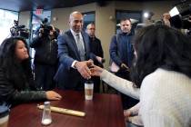 Democratic presidential candidate former Massachusetts Gov. Deval Patrick campaigns Thursday, N ...