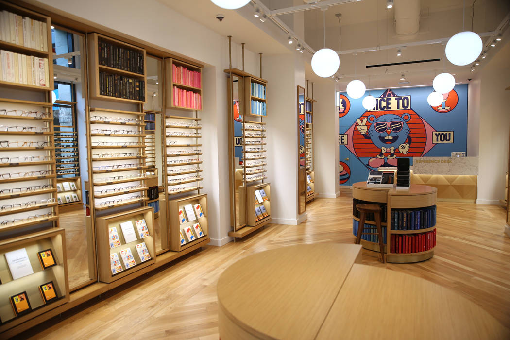 Inside the new Warby Parker store in Downtown Summerlin in Las Vegas, Thursday, Nov. 14, 2019. ...