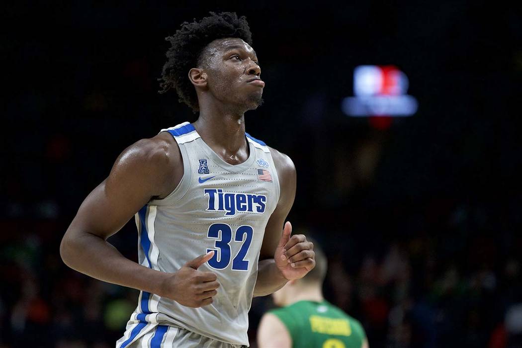 Memphis center James Wiseman runs off the court during the second half of an NCAA college baske ...