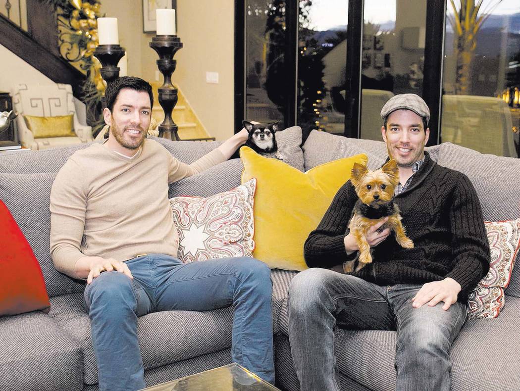 Jonathan and Drew Scott, who star on the HGTV's "Property Brothers," in their Las Vegas home du ...