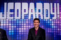 "Jeopardy!" champion James Holzhauer is shown during the Global Gaming Expo 2019 at the Sands E ...