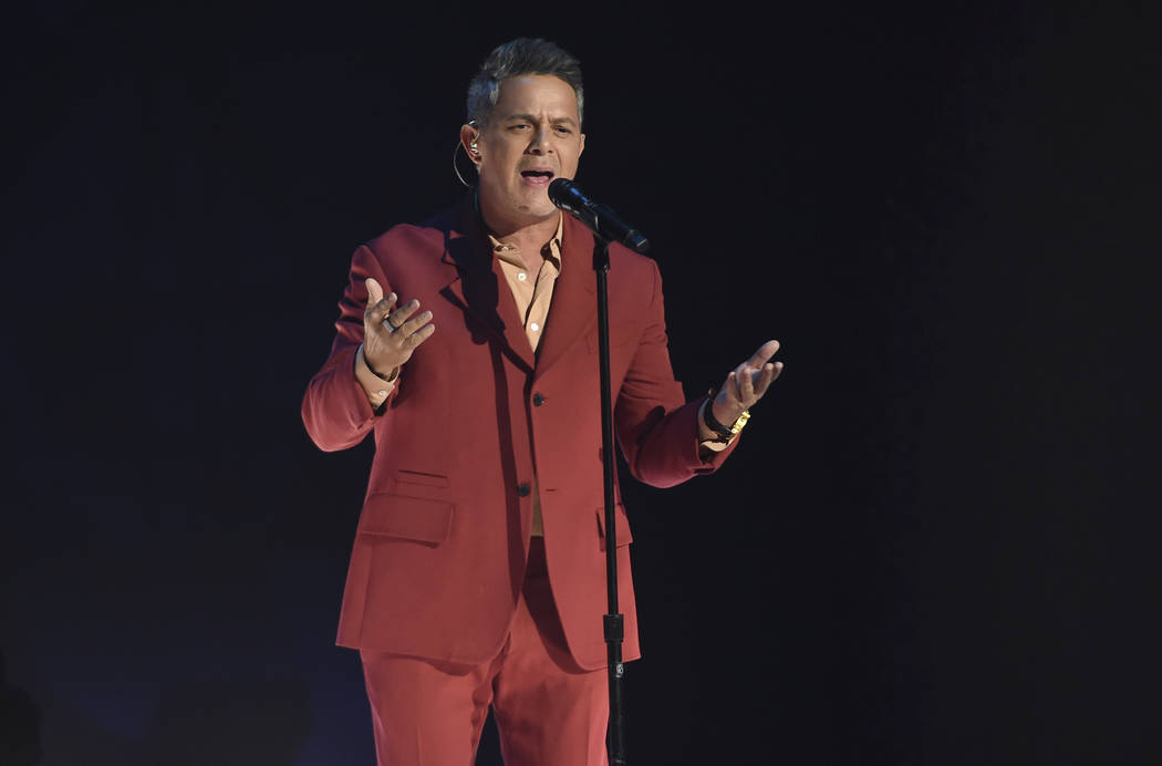 Alejandro Sanz performs "Mi Persona Favorita" at the 20th Latin Grammy Awards on Thur ...