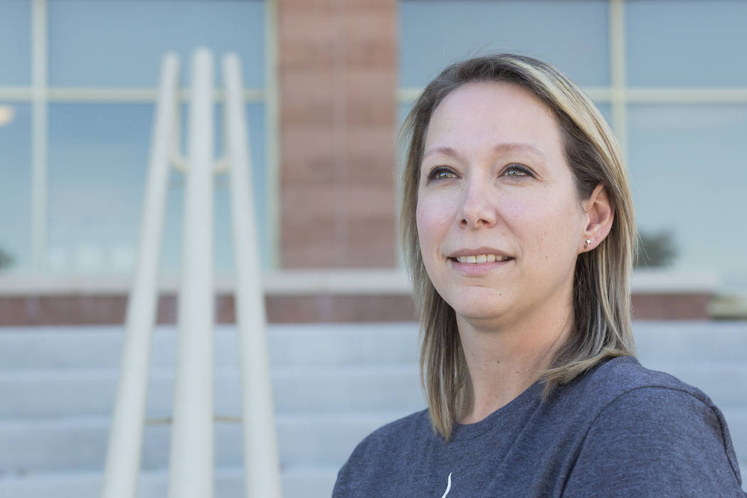 Michelle Burton, first year master's student at Nevada State College in Henderson on Monday, No ...
