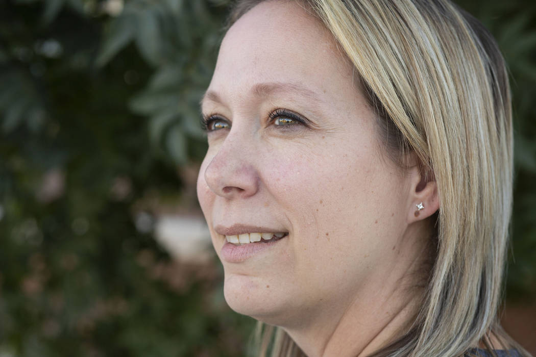 Michelle Burton, first year master's student at Nevada State College in Henderson on Monday, No ...