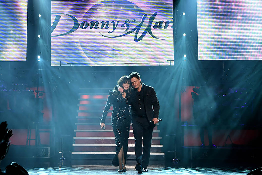 Donny & Marie Osmond during their final performance at Flamingo Las Vegas on November 16, 2019 ...