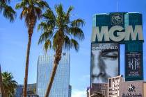 Signage for MGM Grand on Wednesday, June 12, 2019, in Las Vegas. (Benjamin Hager/Las Vegas Revi ...