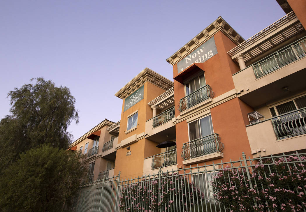 The Las Vegas Grand apartments on Monday, Nov. 18, 2019, in Las Vegas. (Ellen Schmidt/Las Vegas ...