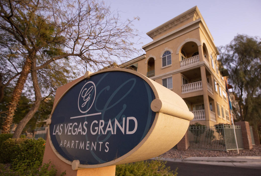 The Las Vegas Grand apartments on Monday, Nov. 18, 2019, in Las Vegas. (Ellen Schmidt/Las Vegas ...
