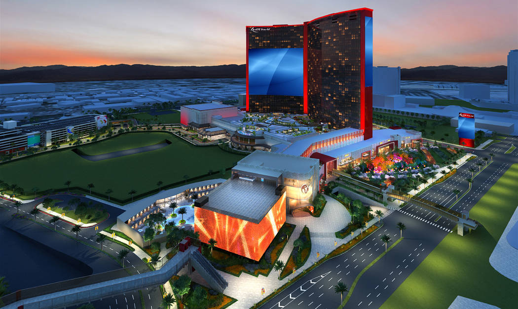 A rendering of Resorts World Las Vegas shows the new design of the $4.3 billion megaresort due ...