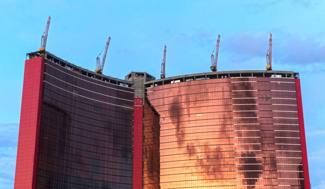 Construction continues on Resorts World Las Vegas on Wednesday, Nov. 20, 2019, in Las Vegas. (B ...