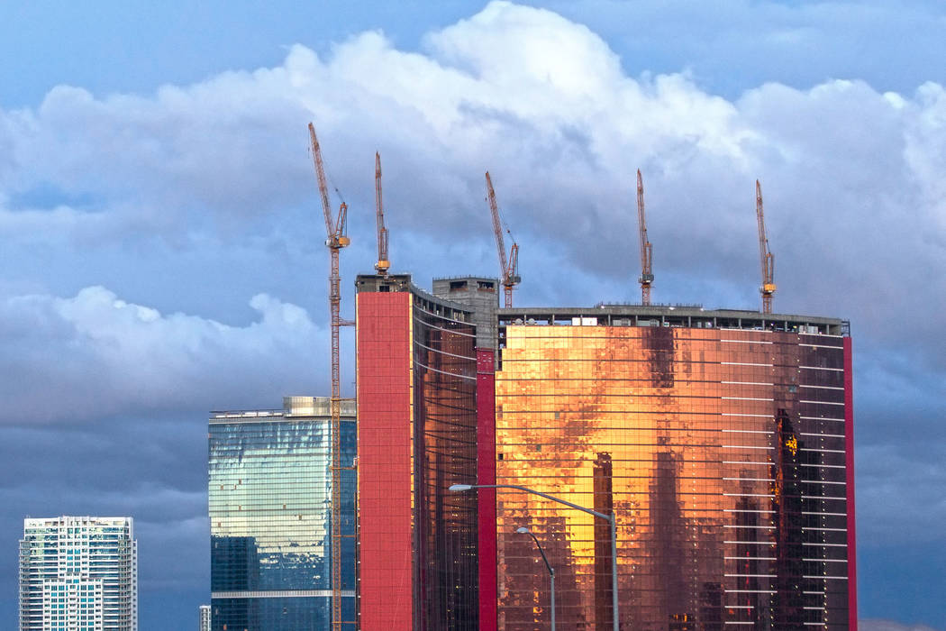 Construction continues on Resorts World Las Vegas on Wednesday, Nov. 20, 2019, in Las Vegas. (B ...