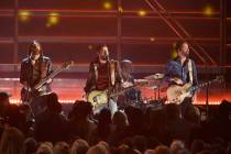 Geoff Sprung, from left, Matthew Ramsey, and Brad Tursi, of Old Dominion, perform "No Such ...