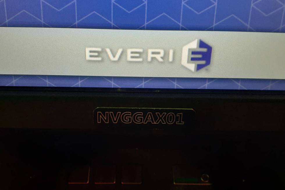 An Everi CXC 5.0 machine at Golden Gate in Las Vegas. (Tony Garcia/Las Vegas Review-Journal)