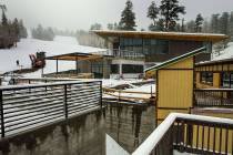 Construction continues on the new 10,000-square-foot Hillside Lodge at the Lee Canyon ski resor ...