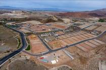 Aerial view of housing construction sites at The Peaks, a development at Lake Las Vegas, (Micha ...