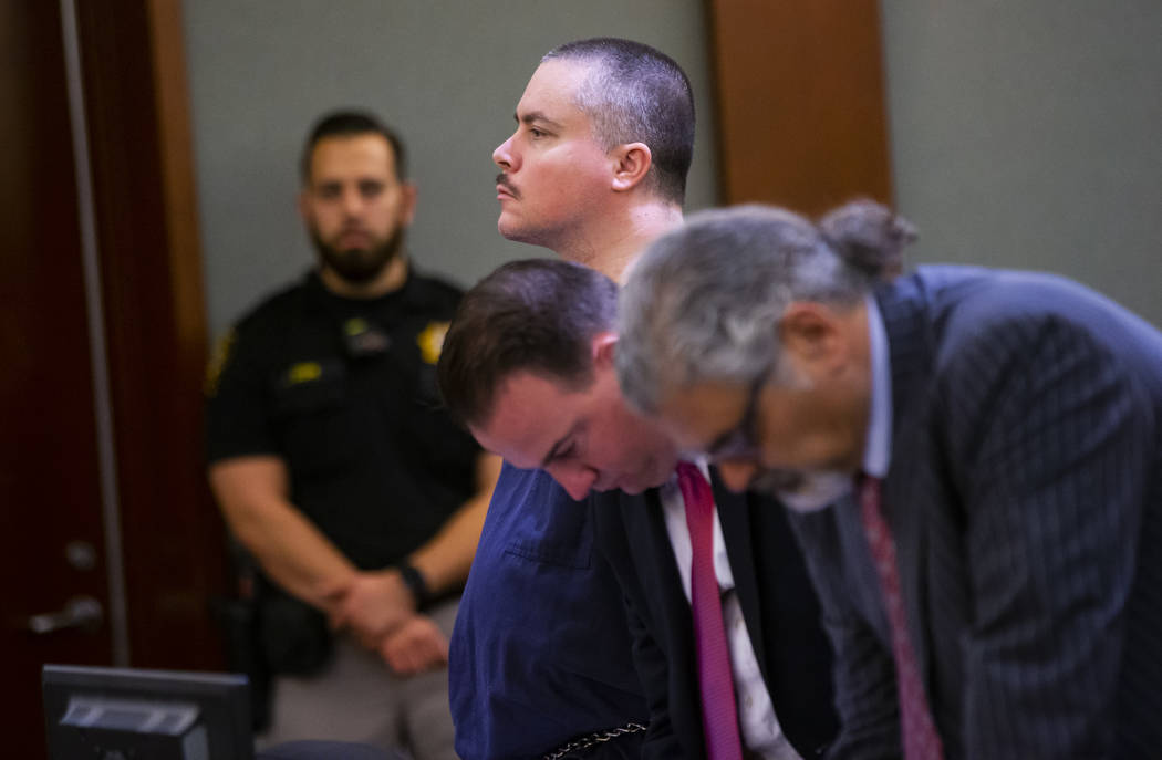 Anthony Wrobel listens as his sentence is handed down at the Regional Justice Center in Las Veg ...