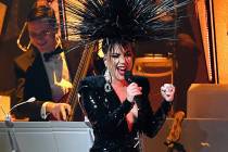 Lady Gaga performs during her 'JAZZ & PIANO' residency at Park Theater at Park MGM on Jan. 20, ...