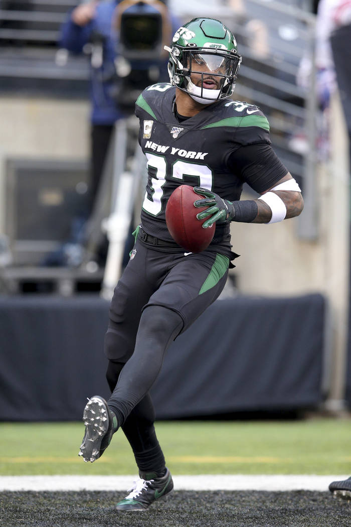 New York Jets safety Jamal Adams (33) in action against the New York Giants during an NFL footb ...