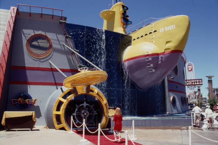 This is an exterior view during a media preview of the restaurant Dive! June 11, 1995, in front ...