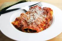 Homemade baked manicotti. (Getty Images)