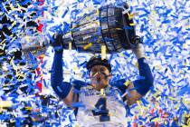 Winnipeg Blue Bombers' Adam Bighill celebrates winning the 107th Grey Cup against the Hamilton ...
