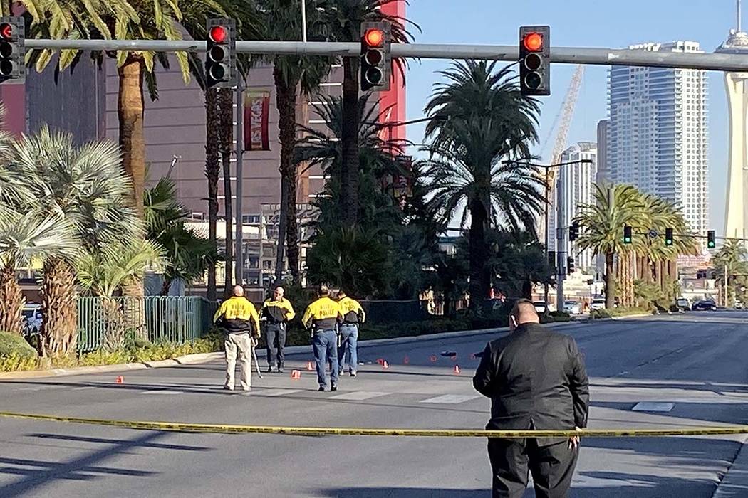 Las Vegas police investigate a hit-and-run accident that involved a pedestrian about 6:15 a.m. ...