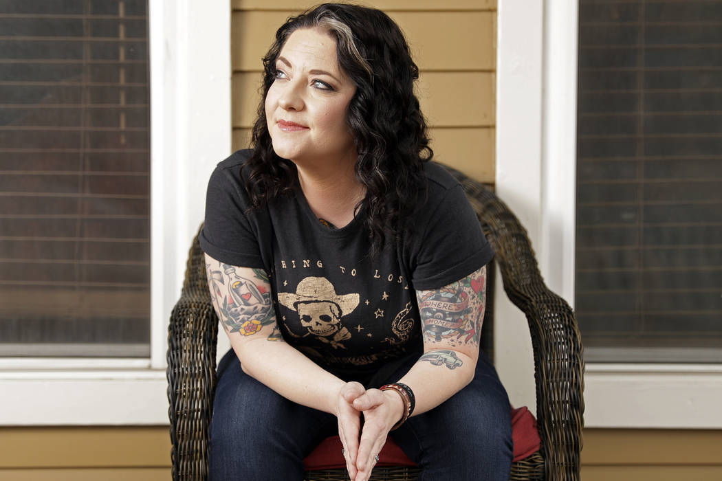 In this March 5, 2018, photo, Ashley McBryde poses in Nashville, Tenn. (AP Photo/Mark Humphrey)