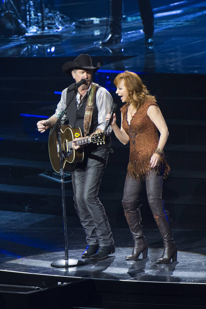 Reba McEntire and Brooks & Dunn perform together at The Colosseum at Caesars Palace in Las ...