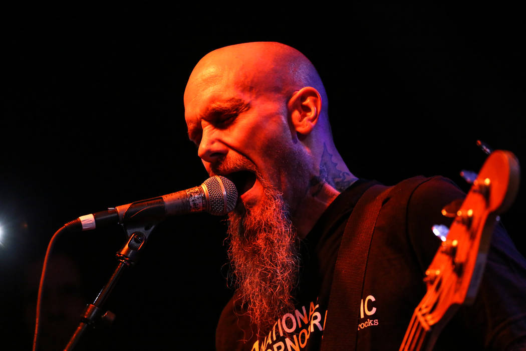 Nick Oliveri of The Dwarves performs during the 25th anniversary show at the Double Down Saloon ...
