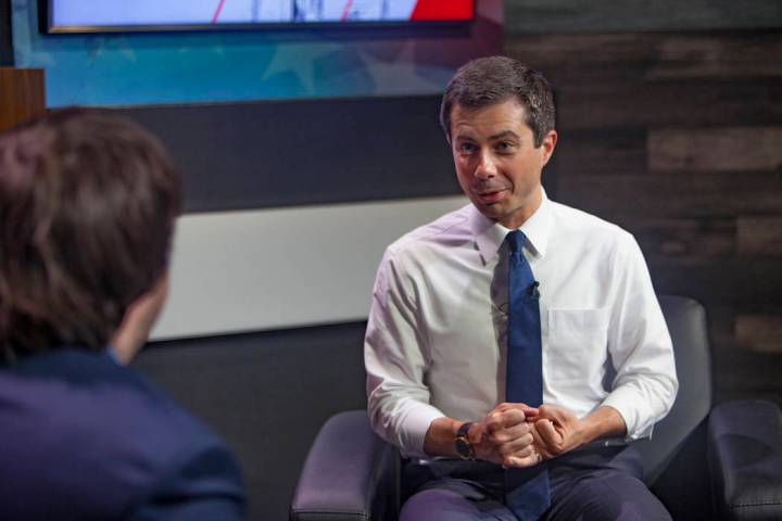 Democratic presidential candidate Pete Buttigieg. (Rachel Aston/Las Vegas Review-Journal) @rook ...