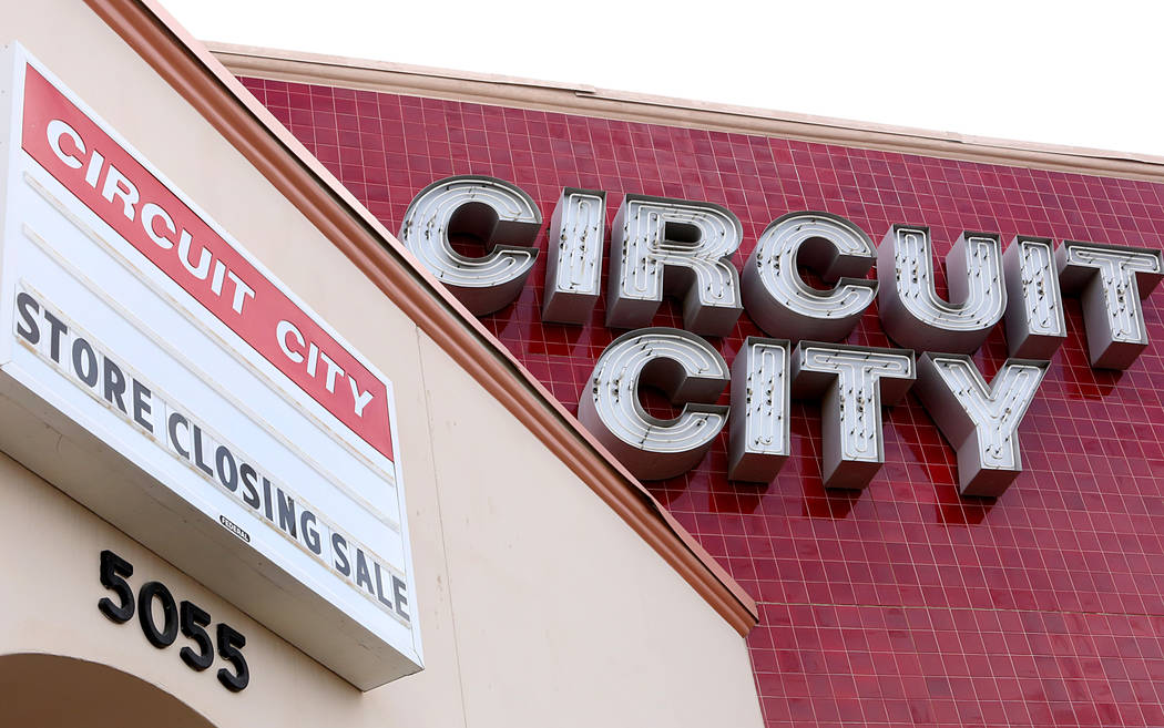 A closed Circuit City store at 5055 W. Sahara Ave. in Las Vegas is seen Tuesday, Feb 7, 2017. ( ...