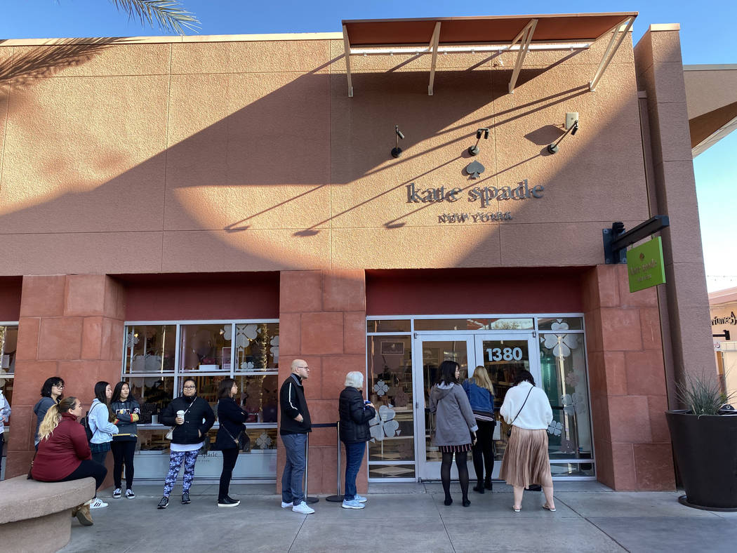 People line up at the Kate Spade New York store at Las Vegas North Premium  Outlets before openi … | Las Vegas Review-Journal