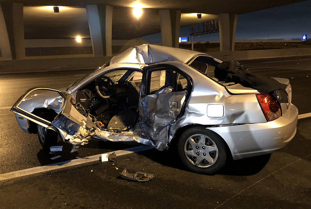 One person was killed in a crash Thursday night on U.S. Highway 95 near Lake Mead Boulevard, ac ...