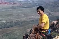 California mountain climber Brad Gobright, seen at Red Rock Canyon outside Las Vegas (Alex Honn ...