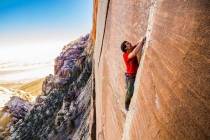 An undated photo of Brad Gobright climbing in Red Rock Canyon National Conservation Area. Gobri ...