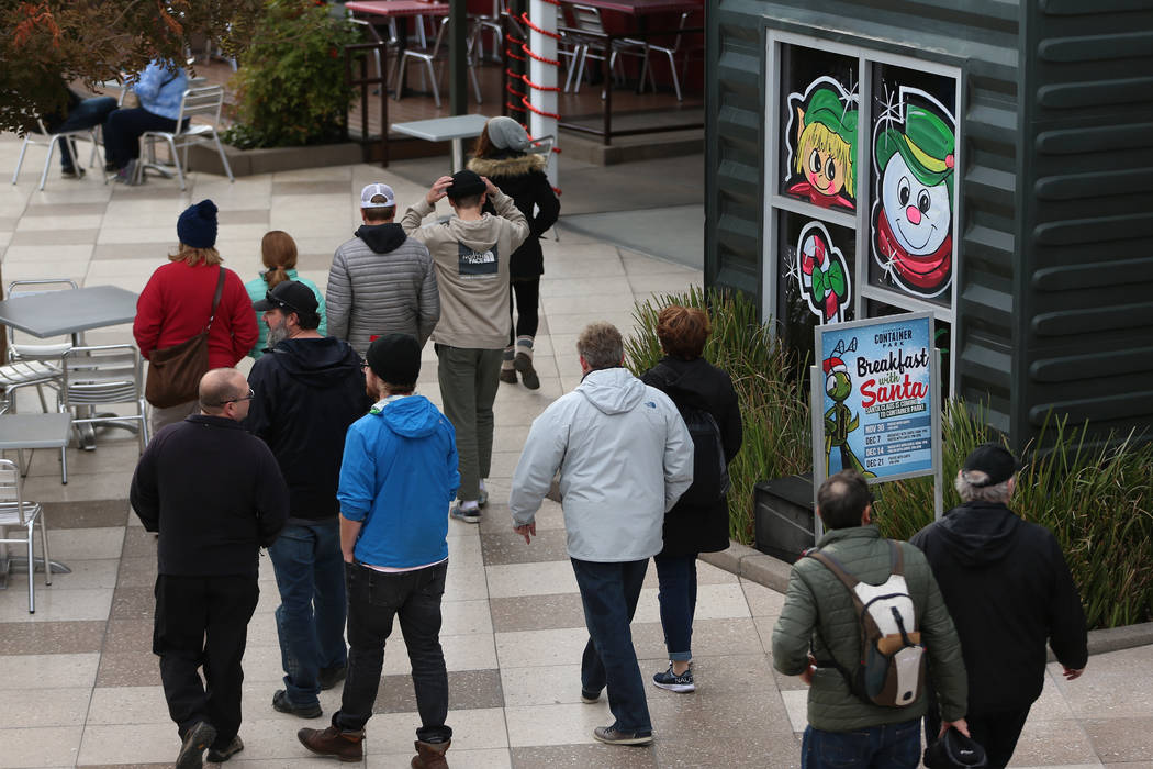 The Downtown Container Park in Las Vegas, Wednesday, Nov. 27, 2019. (Erik Verduzco / Las Vegas ...